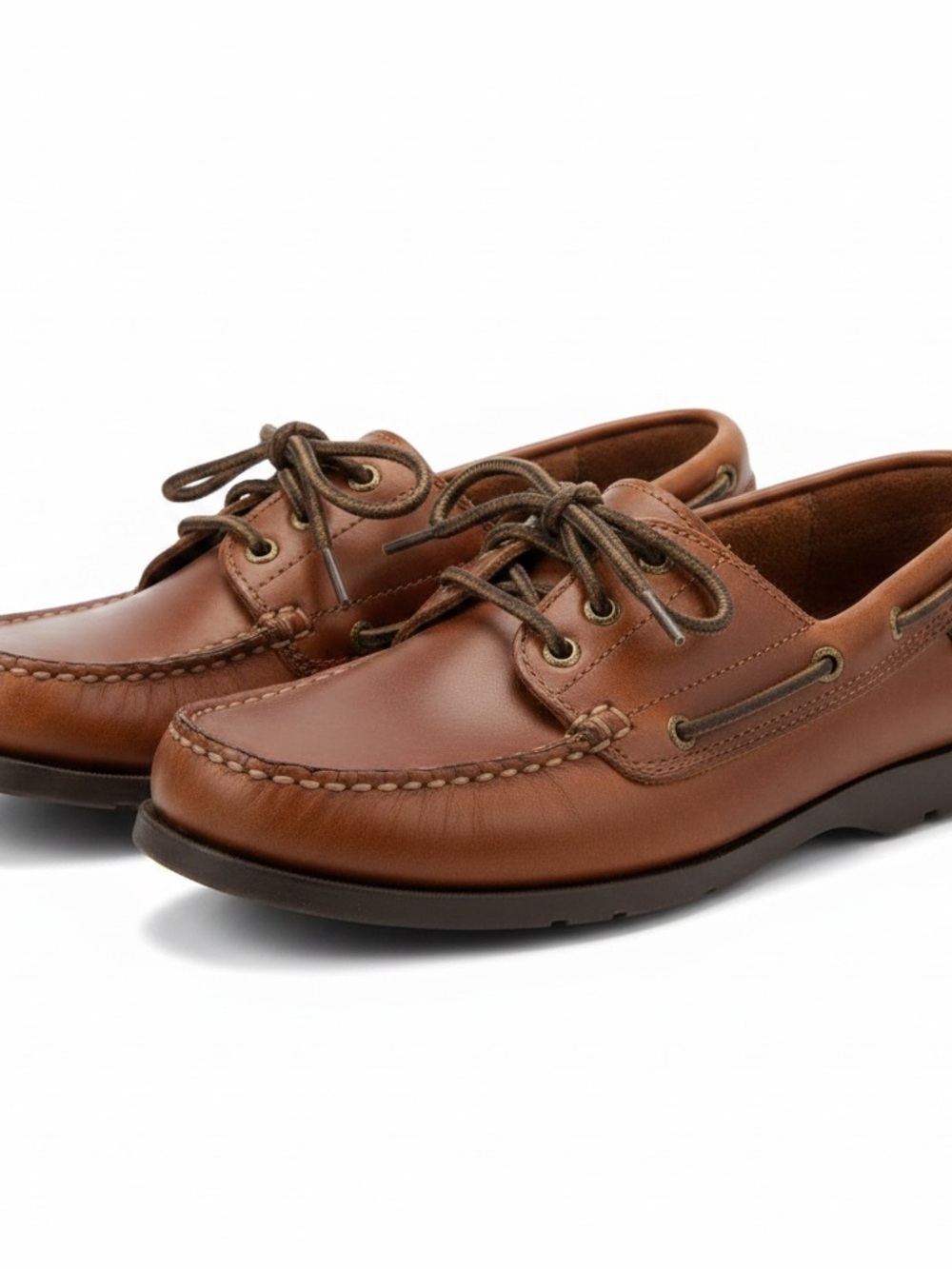 Eastland Women’s Falmouth Camp Cognac Brown Leather Boat Shoes Size 8.5